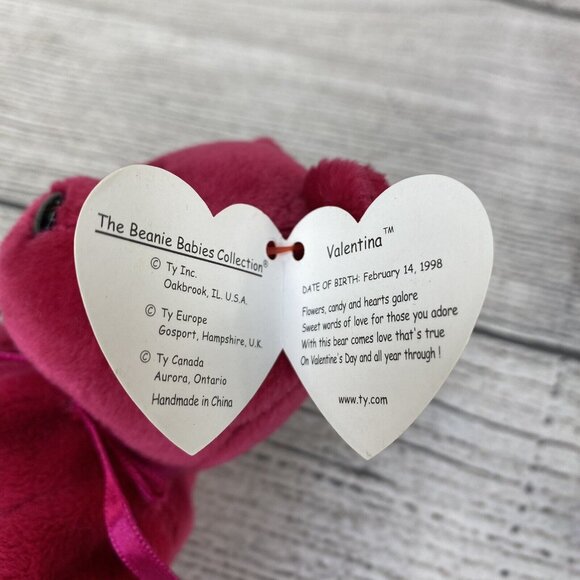 Beanie Babies TY Valentina & Casanova Valentine Day Love Heart Teddy Bears Toy * - Picture 10 of 15